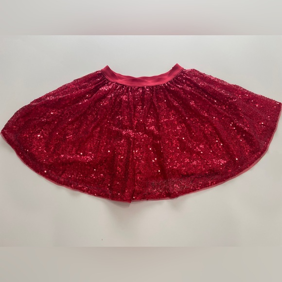 Grace Karin Girls size 7 red sequin skirt - b2 - Picture 2 of 3